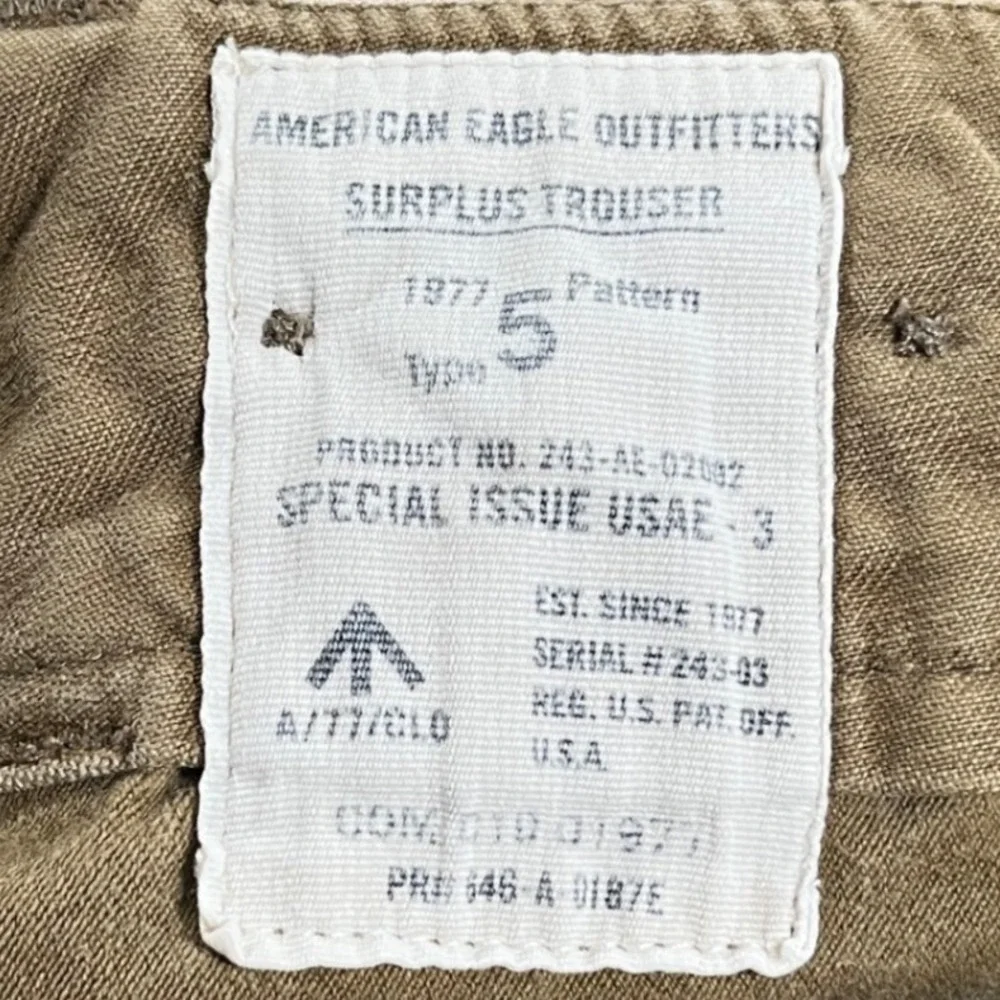 VTG American Eagle Surplus Trouser Pattern 5 Cargo Pants Khaki Mens 31x30 1997